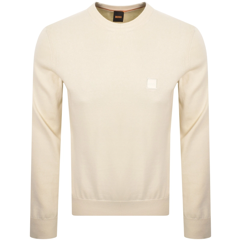 Hugo Boss BOSS Kanovano Knit Jumper Cream
